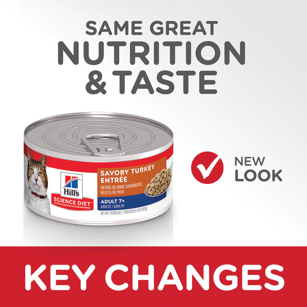 View larger image of Adult 7+ Savory Turkey Canned Cat Food, 156 g