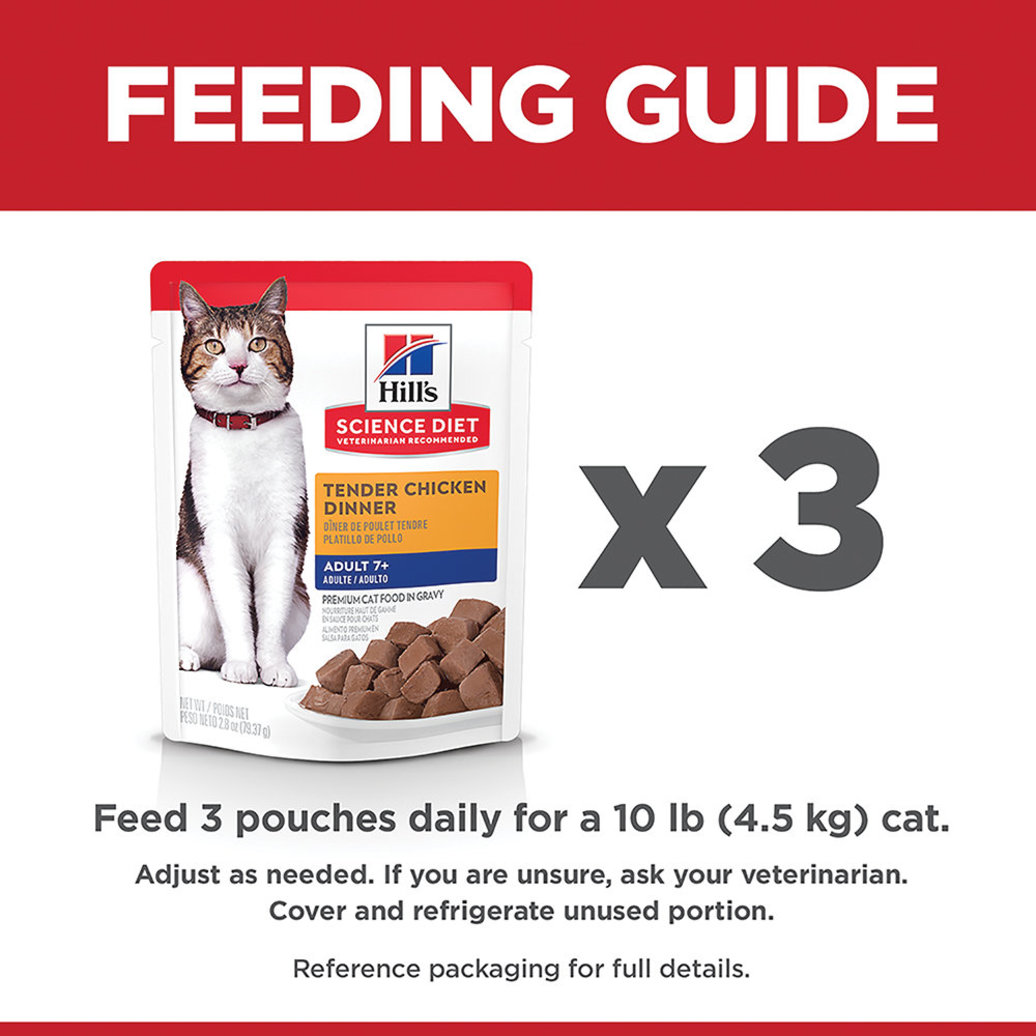 View larger image of Science Diet, Adult 7+ Tender Chicken Dinner Wet Cat Food - 80 g - Wet Cat Food
