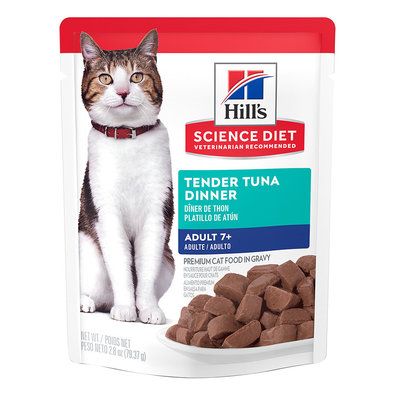 Adult 7+ Tender Tuna Dinner Wet Cat Food - 80 g