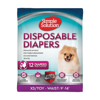 Simple Solution, Disposable Diapers - 12 Pk - X-Small