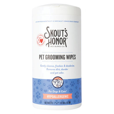 Skouts Honor, Pet Grooming Wipes - 80 count