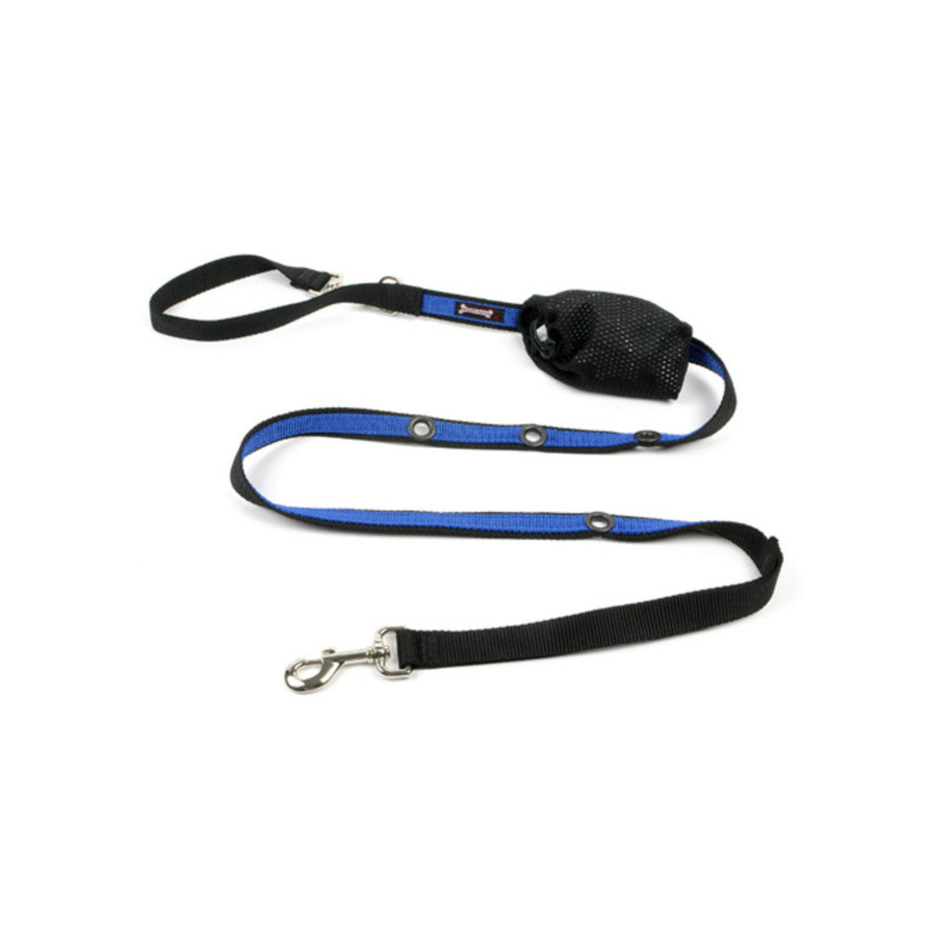 View larger image of 2-Tone Optional Hands Free Lead - Black/Ocean - 1" Width - 6'