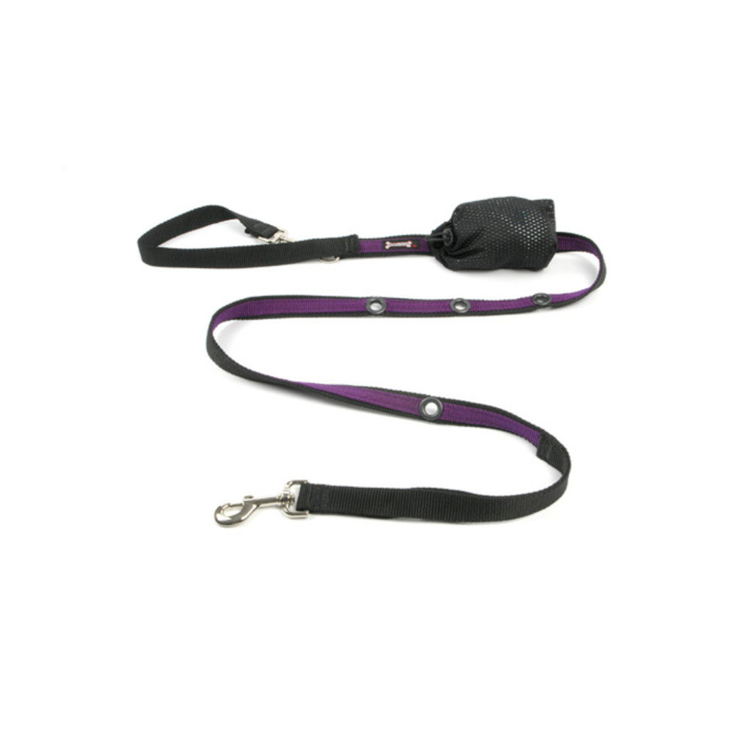 View larger image of 2-Tone Optional Hands Free Lead - Black/Purple - 1" Width - 6'