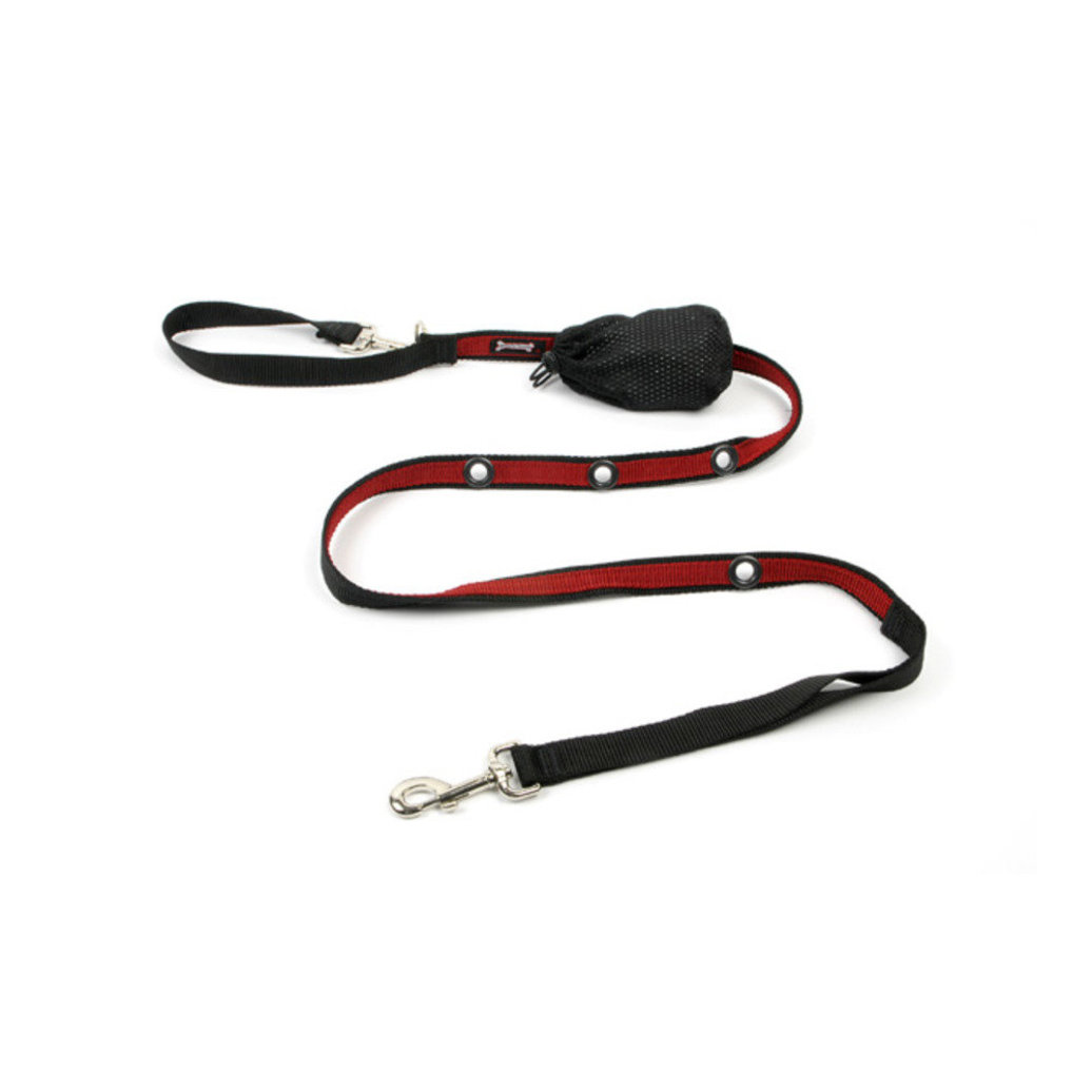 View larger image of 2-Tone Optional Hands Free Lead - Black/Red - 1" Width - 6'