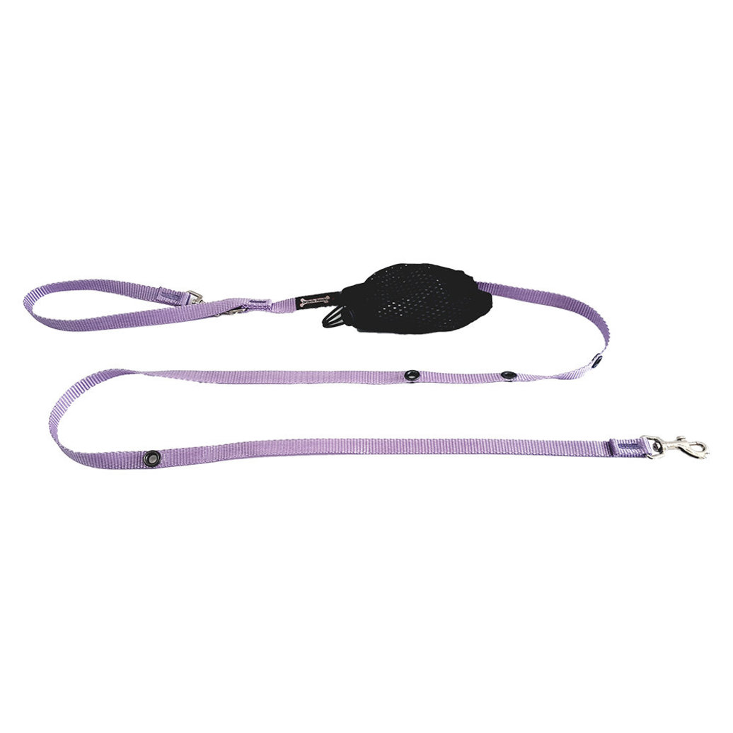 View larger image of Smoochy Poochy, Nylon Hands Free Leash - Lavender - 5/8" x 6'