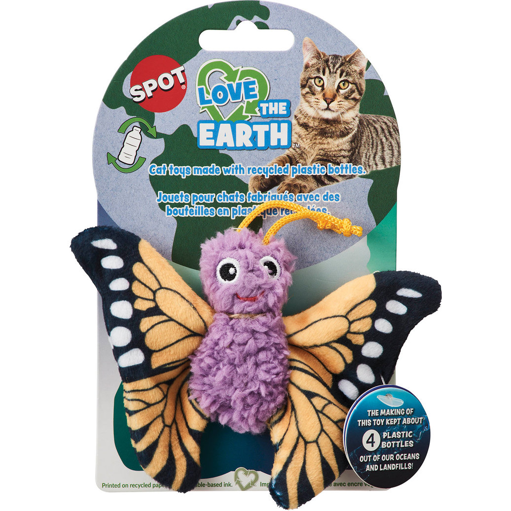 View larger image of SPOT, Love the Earth, Butterfly - Asst 4" - Chase Cat Toy