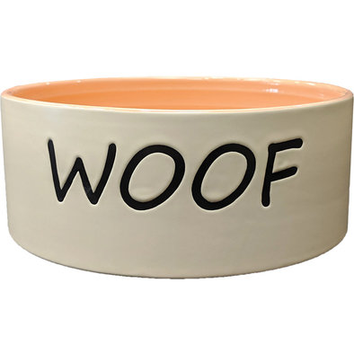 Woof Dish - Dog - 7" - Coral