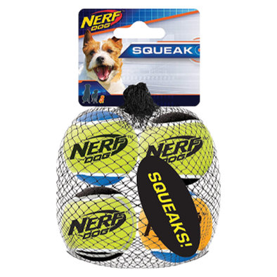 Squeak Tennis Balls - Extra Small - 4 Pk