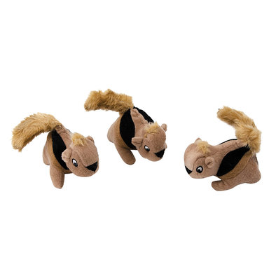 Squeakin' Animals Squirrel - Brown - 3 Pk