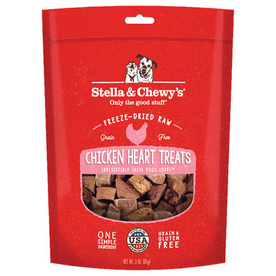 Stella & Chewy's, Freeze-Dried Raw Chicken Hearts Treats - 85 g