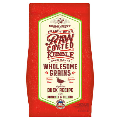 Stella & Chewy's, Dog Raw Coated Kibble with Wholesome Grains, Cage-Free Duck Recipe