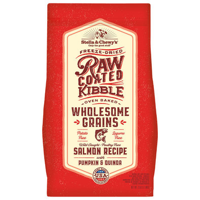 Stella & Chewy's, Dog Raw Coated Kibble with Wholesome Grains, Wild-Caught Salmon Recipe