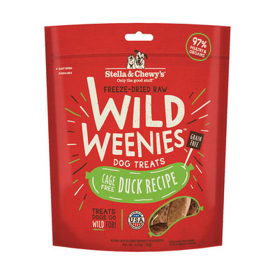 Stella & Chewy's, Freeze-Dried Raw Duck Wild Weenies Dog Treats