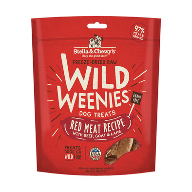 Freeze-Dried Raw Red Meat Wild Weenies Dog Treats