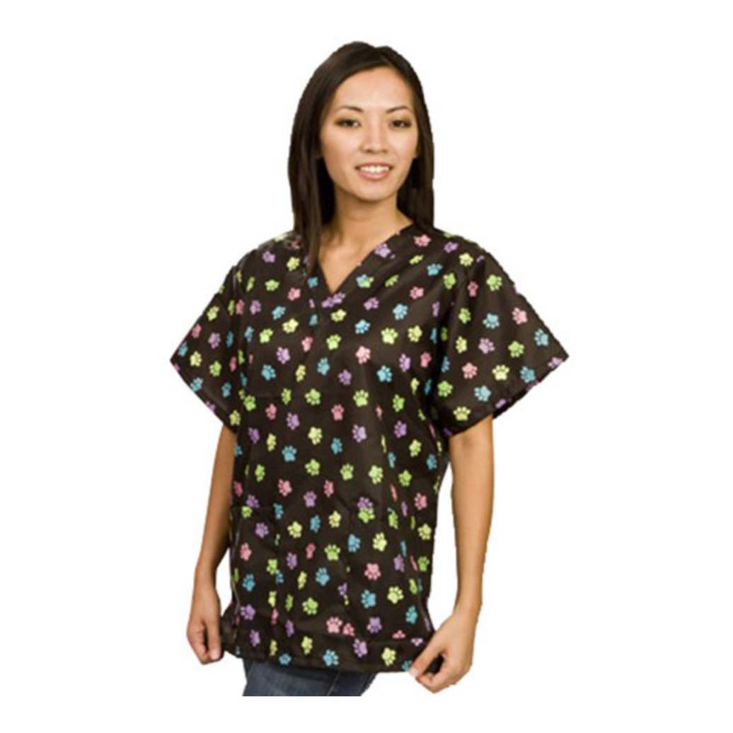 View larger image of Stylist Wear, Scrub Top - Multi-Paw Print
