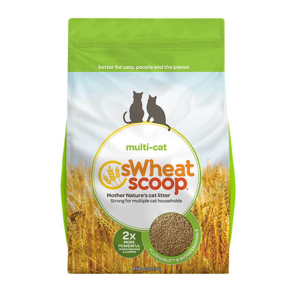 View larger image of Multi-Cat Unscented Natural Clumping Wheat Cat Litter - 16.36 kg