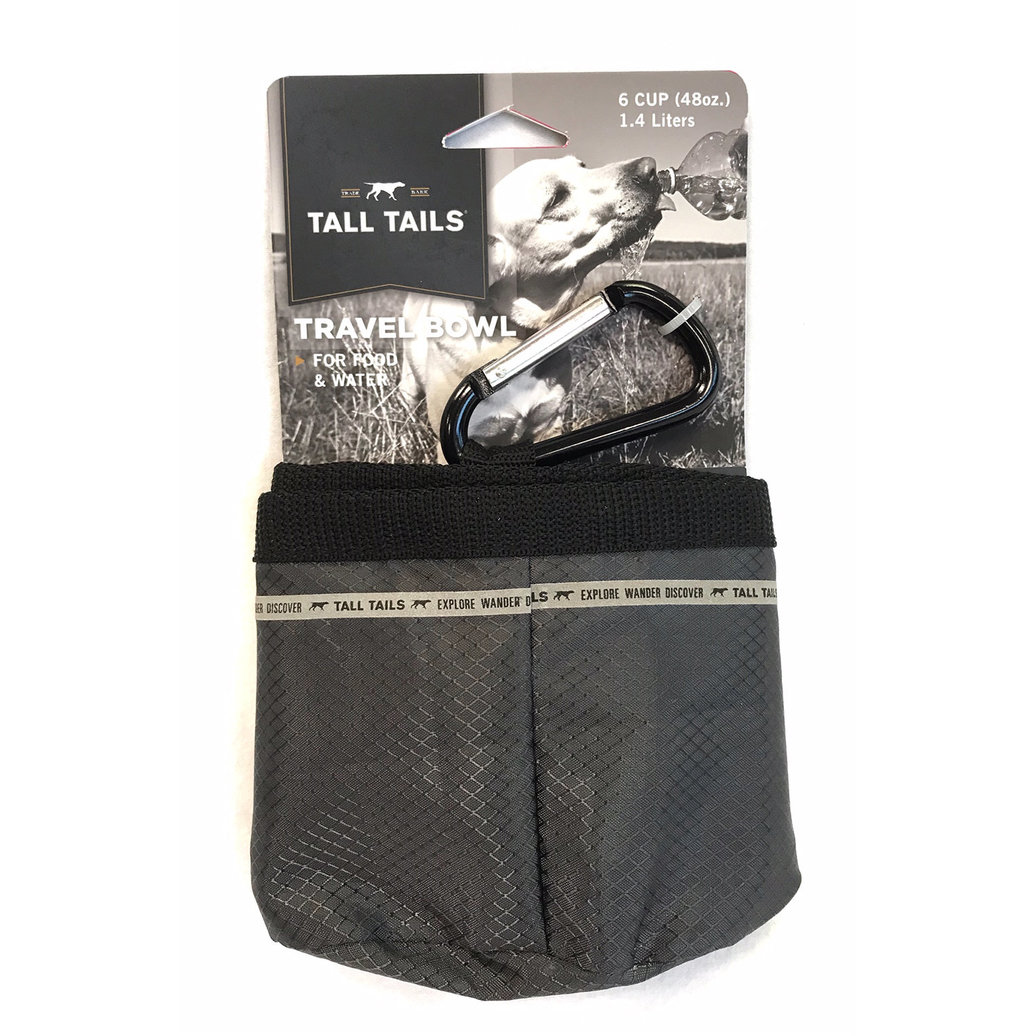View larger image of Tall Tails, 6 Cup Travel Bowl - Grey - Dog Bowl