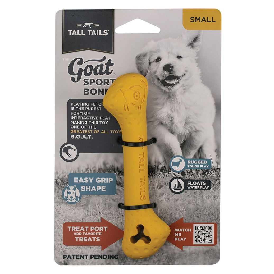 View larger image of Tall Tails, GOAT Rubber Bone - 6" - Toss Dog Toy