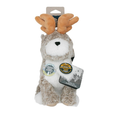 Tall Tails, Jackalope with Animated Ears - 8" - Plush Dog Toy