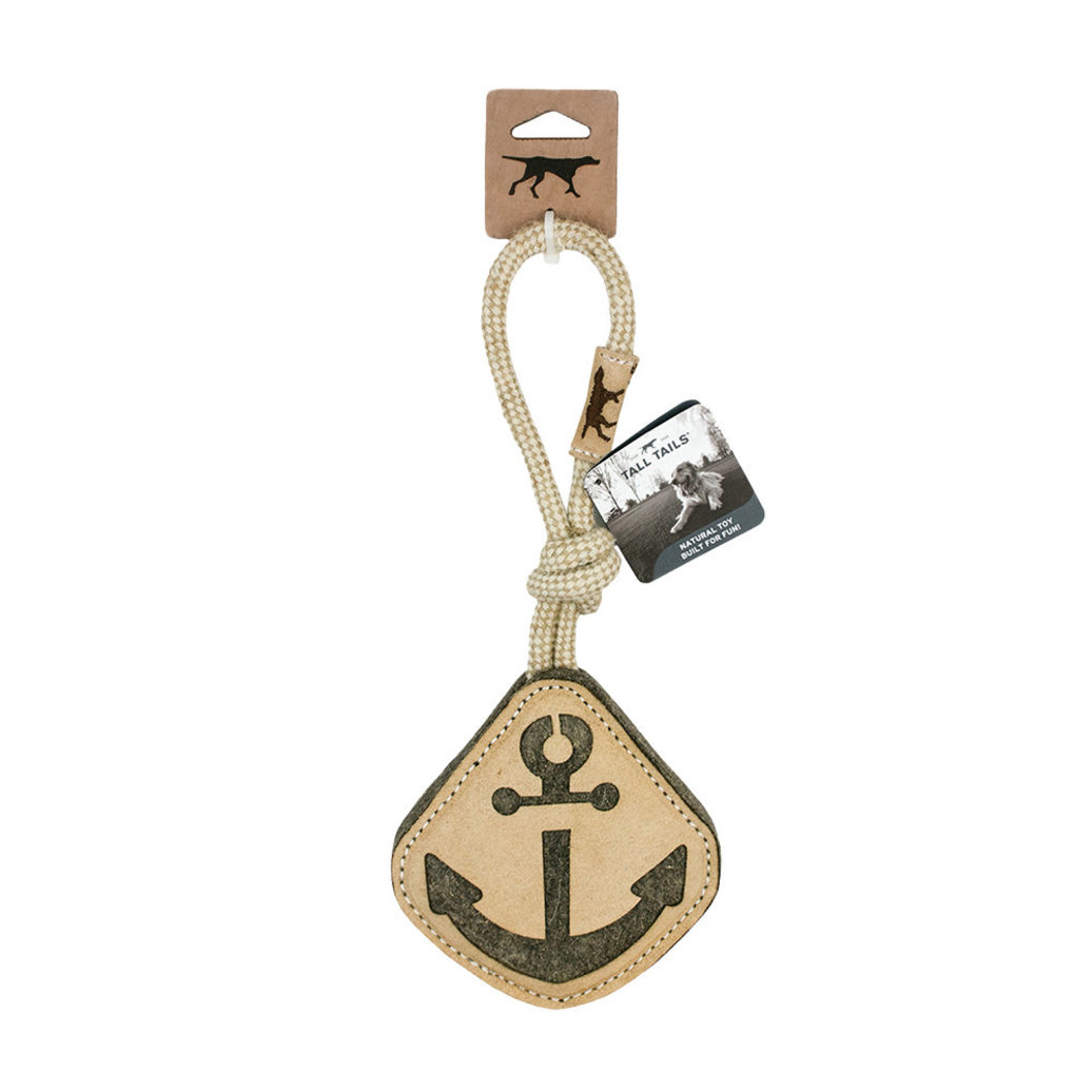 View larger image of Leather & Wool Anchor - Tan - 14"