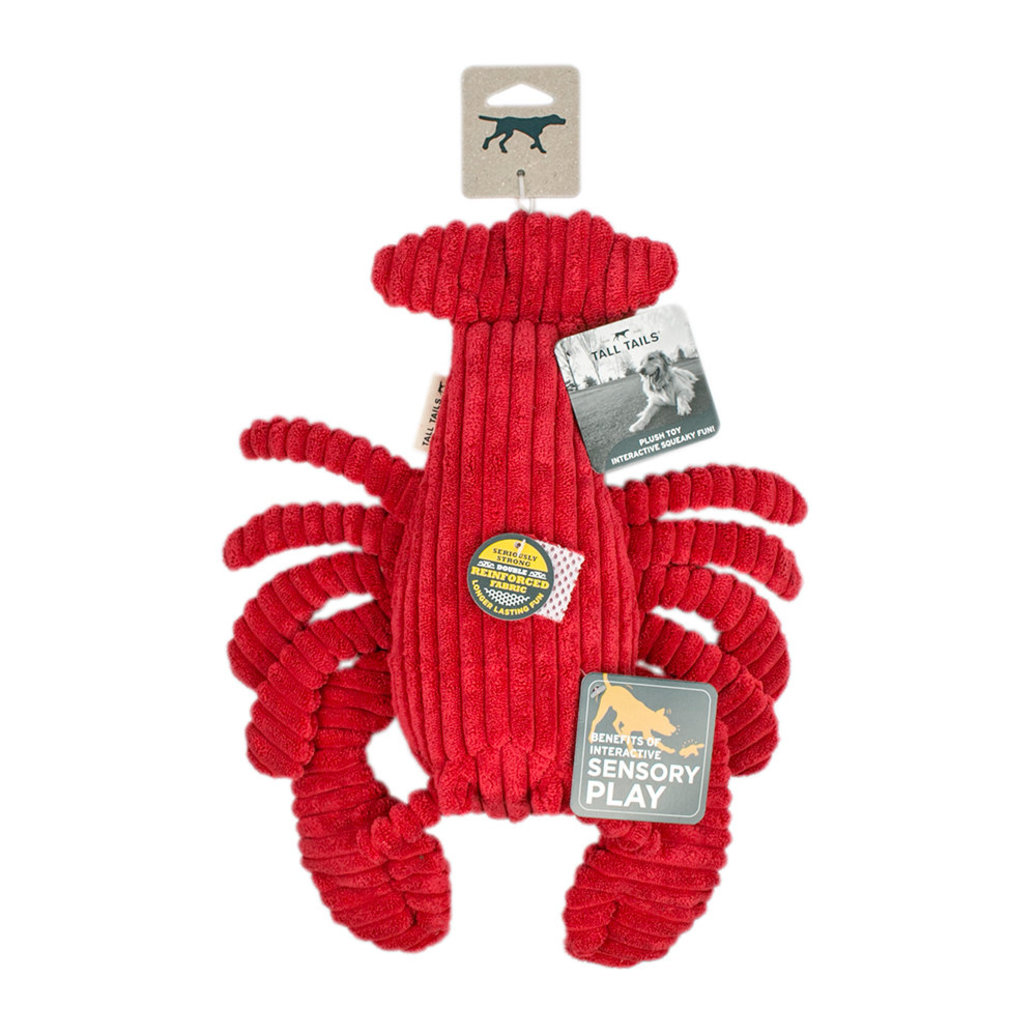 View larger image of Tall Tails, Lobster - Red - 14" - Plush Dog Toy