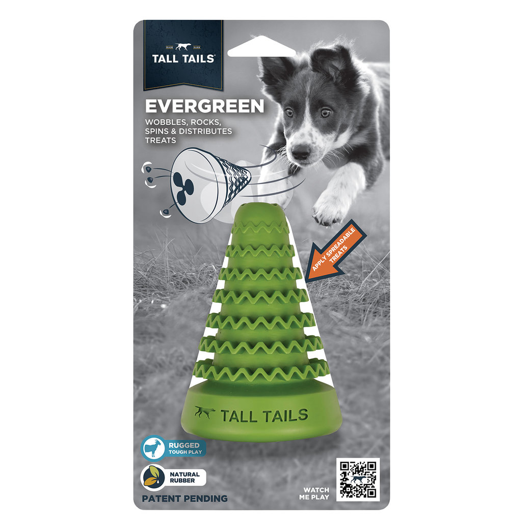 View larger image of Tall Tails, Natural Rubber Evergreen Tree - 4" - Interactive Dog Toy