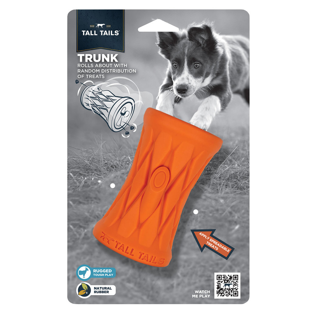 View larger image of Tall Tails, Natural Rubber Trunk Toy - 4" - Interactive Dog Toy