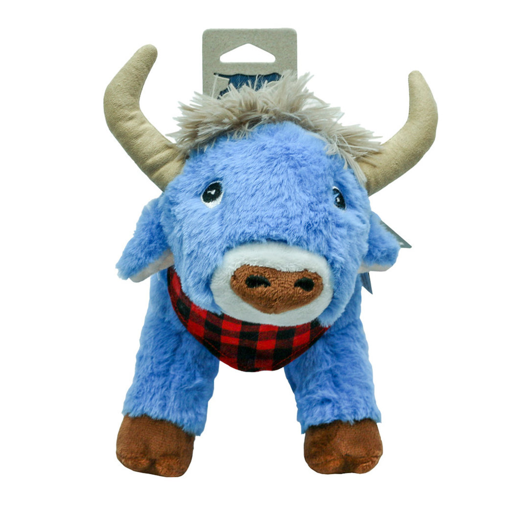 View larger image of Tall Tails, Plush Blue Ox w/Crunch, Squeak & Crinkle - Plush Dog Toy