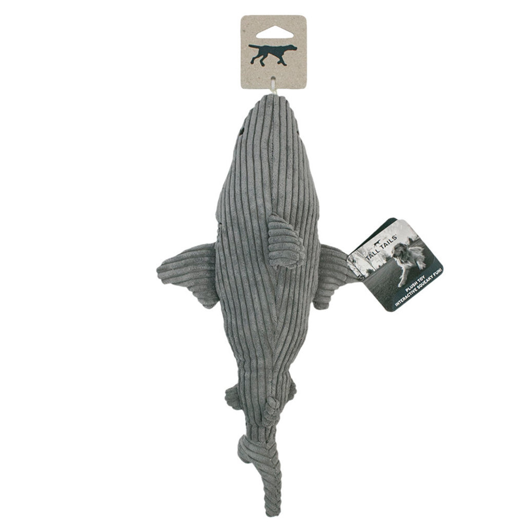 View larger image of Tall Tails, Shark - Grey - 14" - Plush Dog Toy