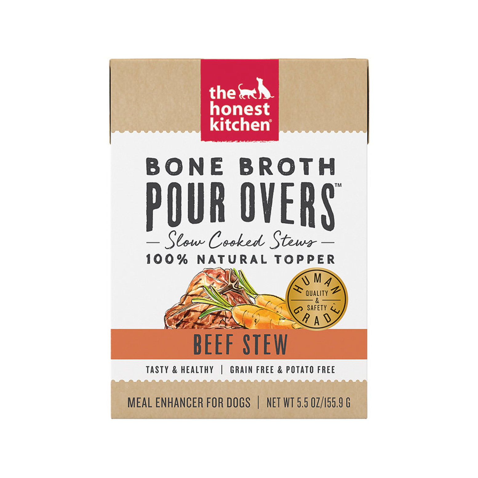 The Honest Kitchen Adult Tetra Bone Broth Pour Overs Beef Stew