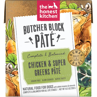 The Honest Kitchen, Butcher Block Pate, Chicken & Greens - Wet Dog Food