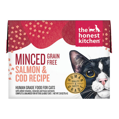 The Honest Kitchen, Feline Adult - Grain Free Minced Salmon & Cod in Fish Bone Broth Gravy - 79.4 g 