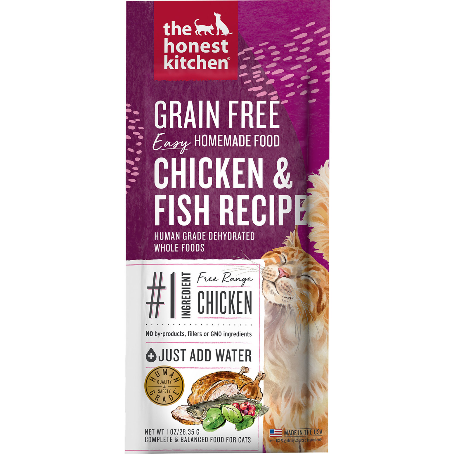 The Honest Kitchen Adult Feline GF Chicken Fish Single Serve