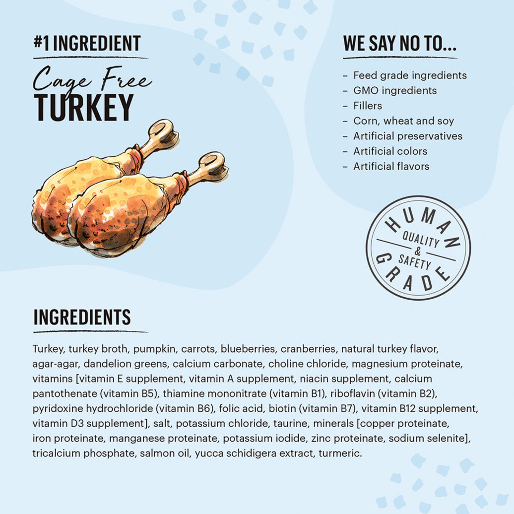 View larger image of The Honest Kitchen, Grain Free Minced Turkey in Bone Broth Gravy - Wet Cat Food
