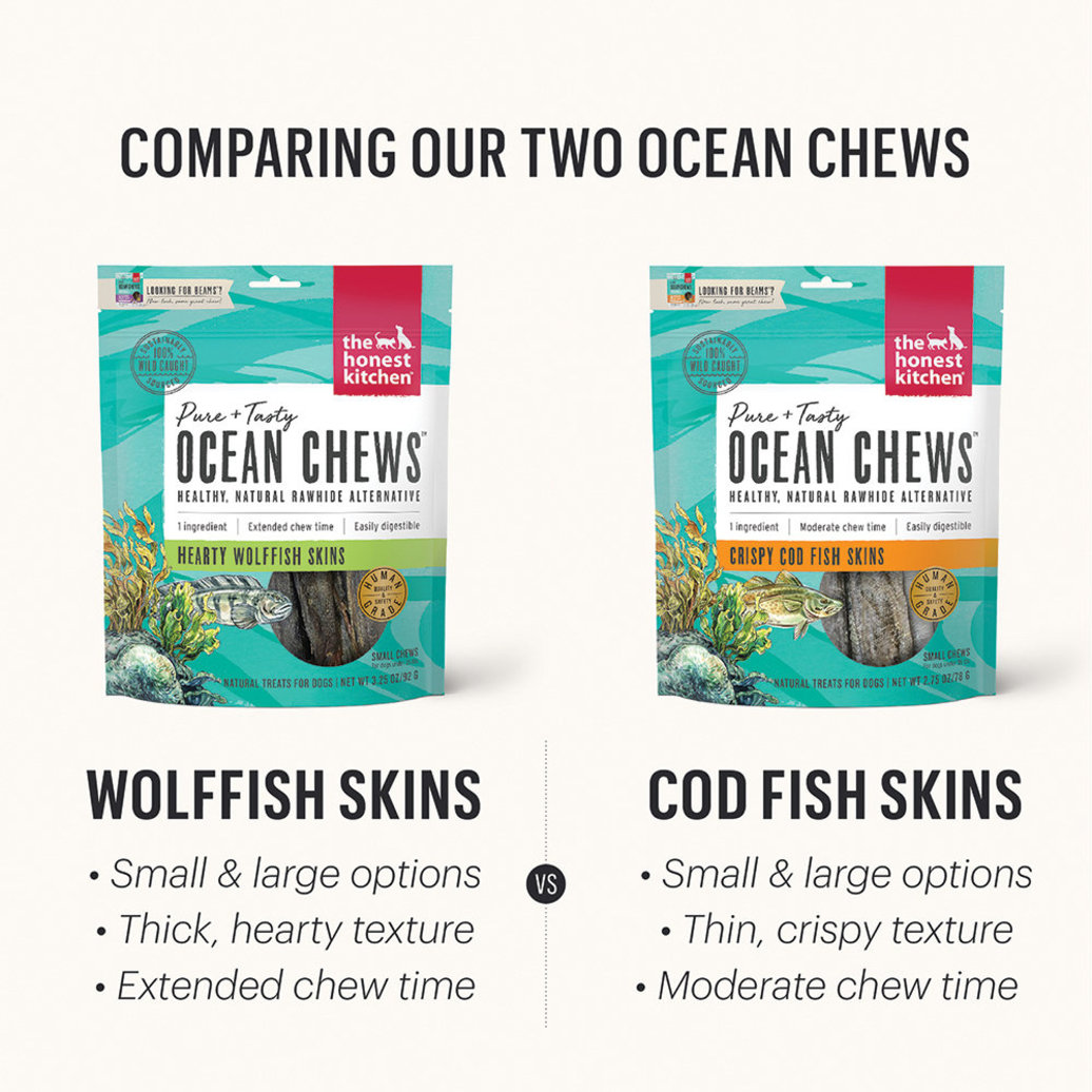 View larger image of The Honest Kitchen, Ocean Chews -  Wolffish Skins