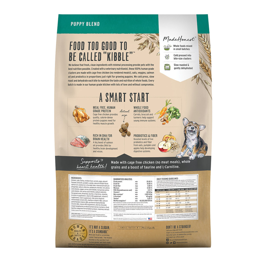 View larger image of The Honest Kitchen, Puppy, Whole Food Clusters, Whole Grain Chicken & Oat Recipe