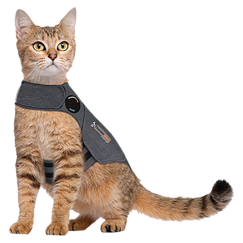 View larger image of ThunderWorks, ThunderShirt for Cats - Heather Grey
