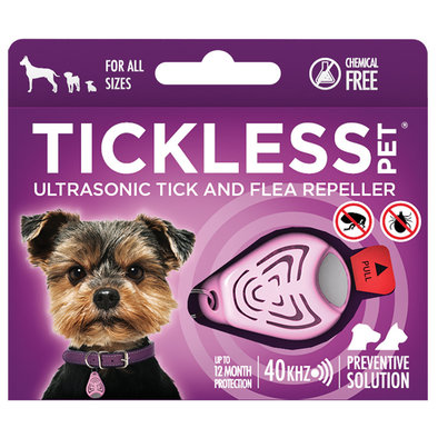 Tickless, Pet Ultrasonic Tick & Flea Repellent - Pink