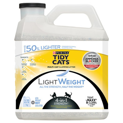 Tidy Cats, LightWeight 4-in-1 Strength Clumping Cat Litter for Multiple Cats