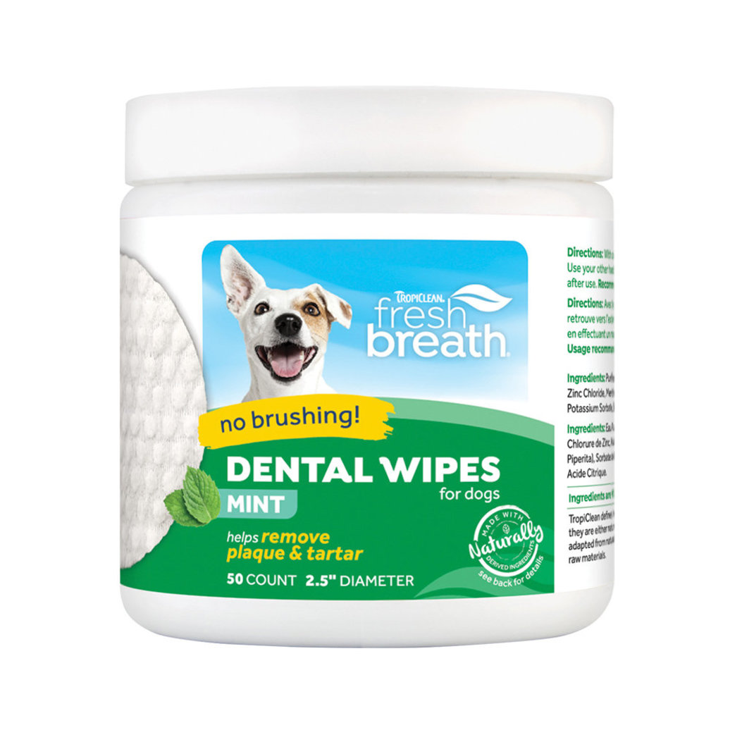 View larger image of Tropiclean, Dental Wipes for Dogs - 50 ct