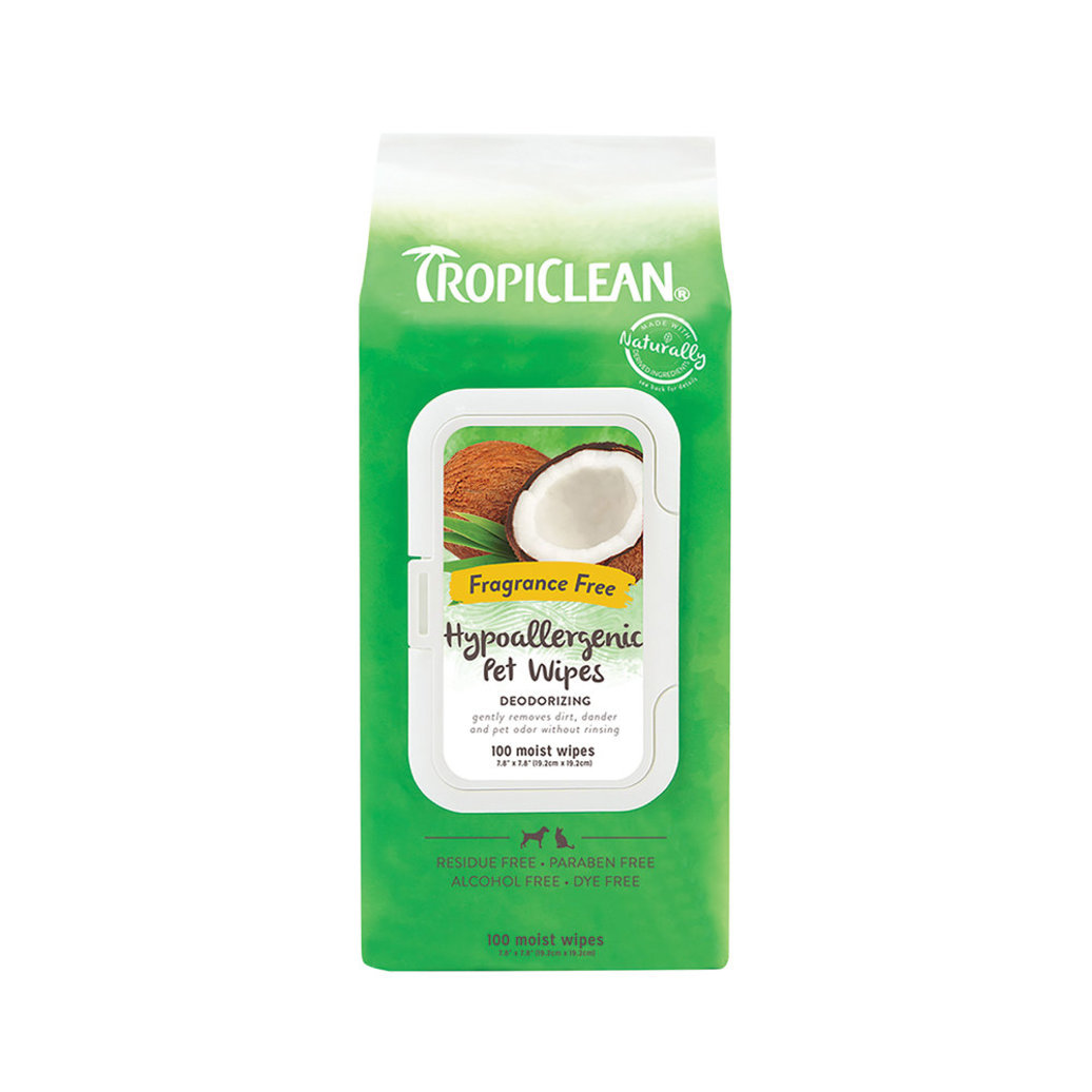 View larger image of Tropiclean, Hypo Allergenic Wipes - 100 ct