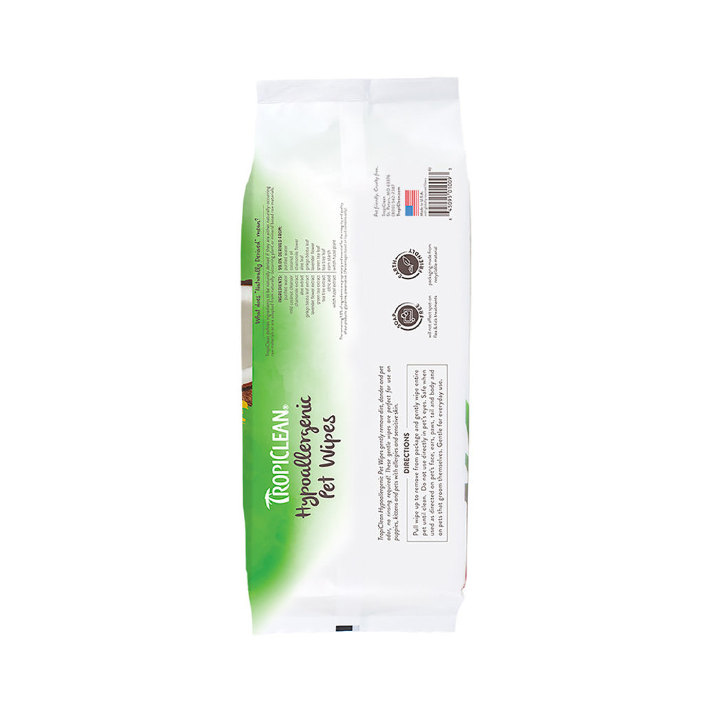 View larger image of Tropiclean, Hypo Allergenic Wipes - 100 ct