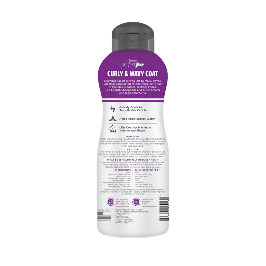 View larger image of Tropiclean, Perfect Fur, Curly & Wavy Coat Shampoo - 16 oz
