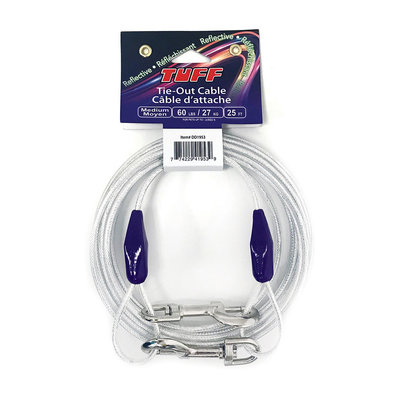 Reflective Tie-Out Cable - Medium - 25'