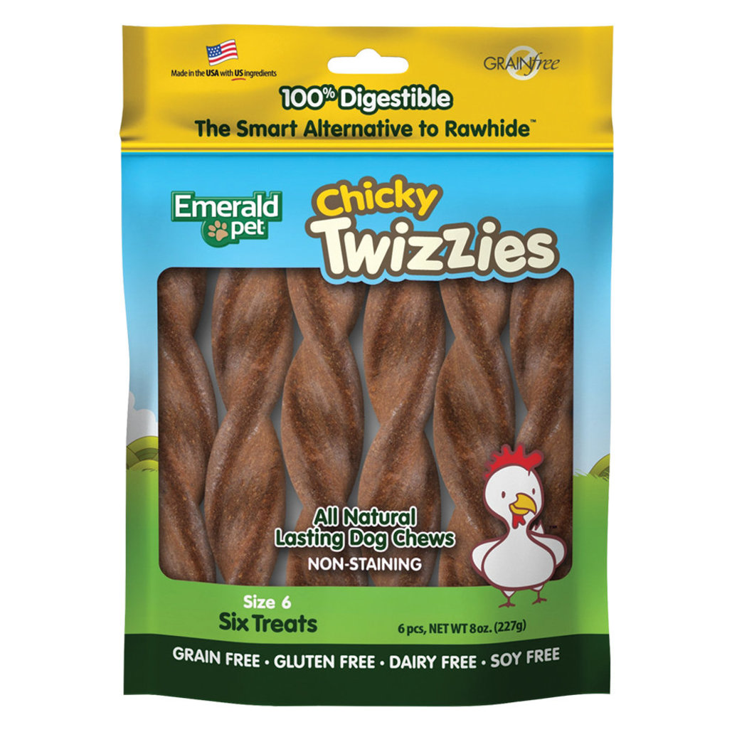 View larger image of Emerald Pet, Twizzies, LID GF Chew - Chicky - 6" - 6 pk