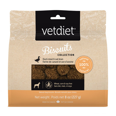 Vetdiet, Biscuits Collection - Duck Meal & Oat Bran - 227 g - Dog Biscuit