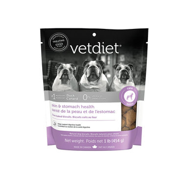 Vetdiet, Oven Baked - Sensitive Skin & Stomach Biscuits - 454 g