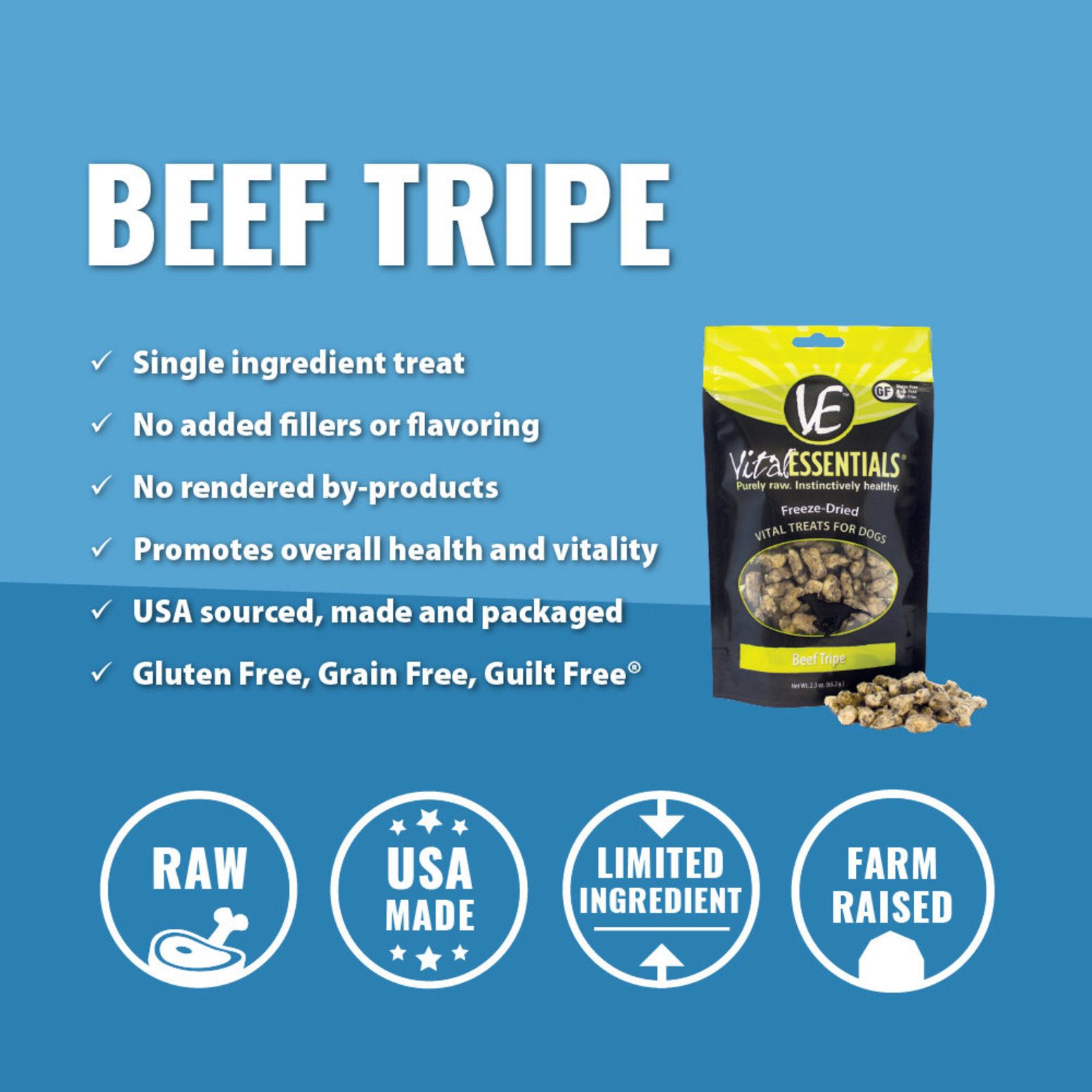 Freeze dried tripe top for dogs