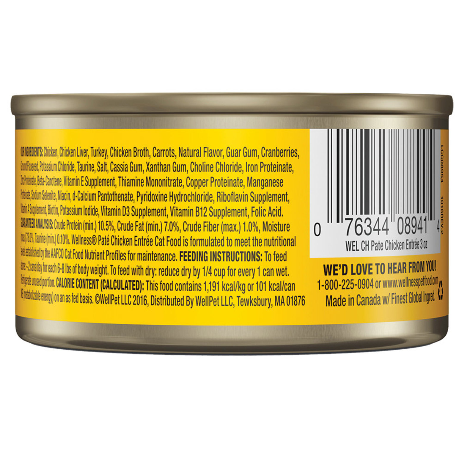 Wellness Canned Cat Food Complete Health Chicken 12 oz Ren s