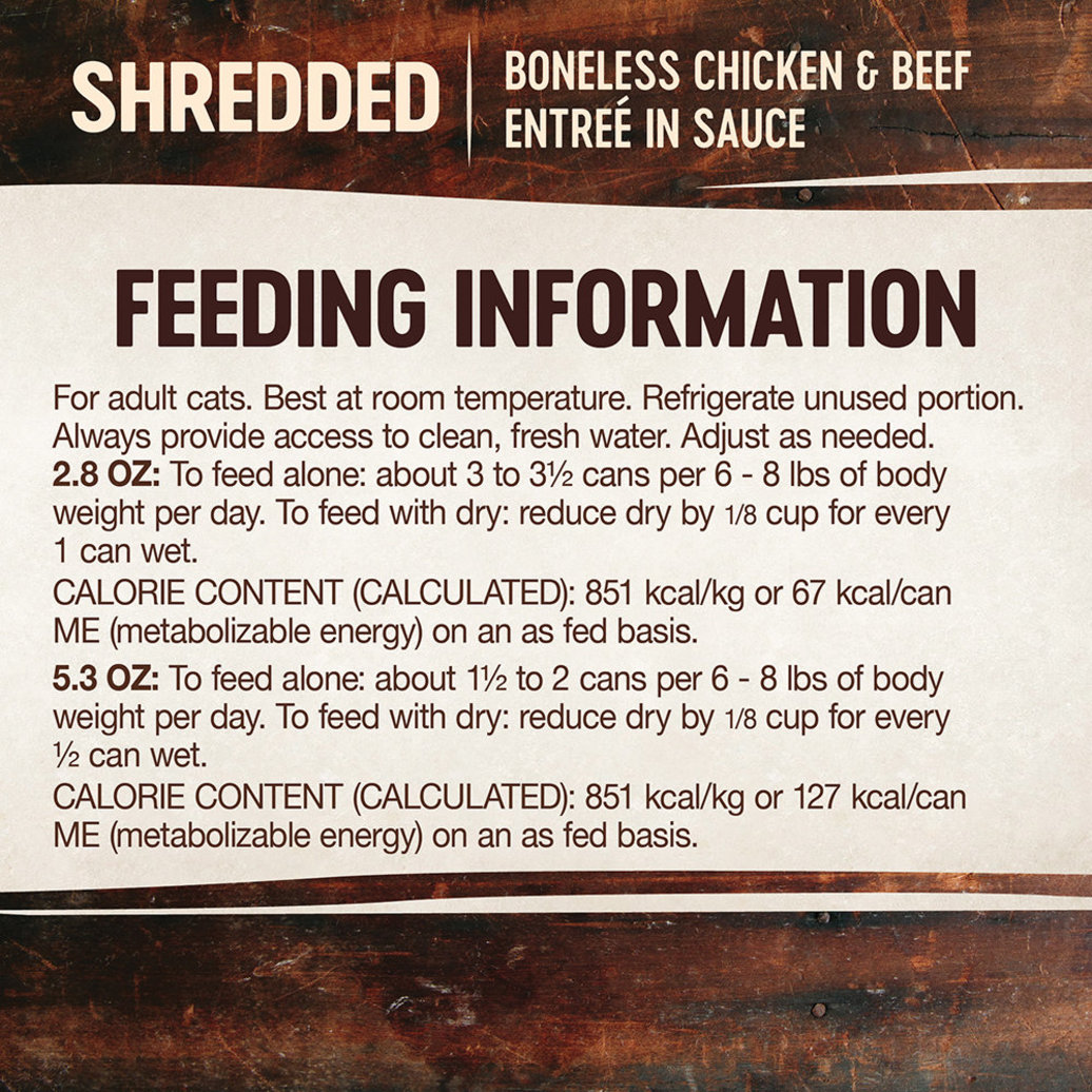 View larger image of Canned Cat Food, Signature Selects Shredded, White Meat Chicken & Beef - 5.3 oz
